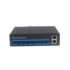 Convertisseur de m&eacute;dia industriel Gigabit 2 SFP et Ethernet 8 ports