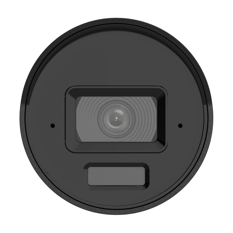 C&aacute;mara de red tipo bala varifocal motorizada con luz h&iacute;brida inteligente Acusense de 4 MP