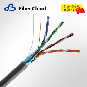 26AWG 4 pares trenzados CM F/UTP 350MHz cable trenzado de cobre Cat5e Ethernet a granel