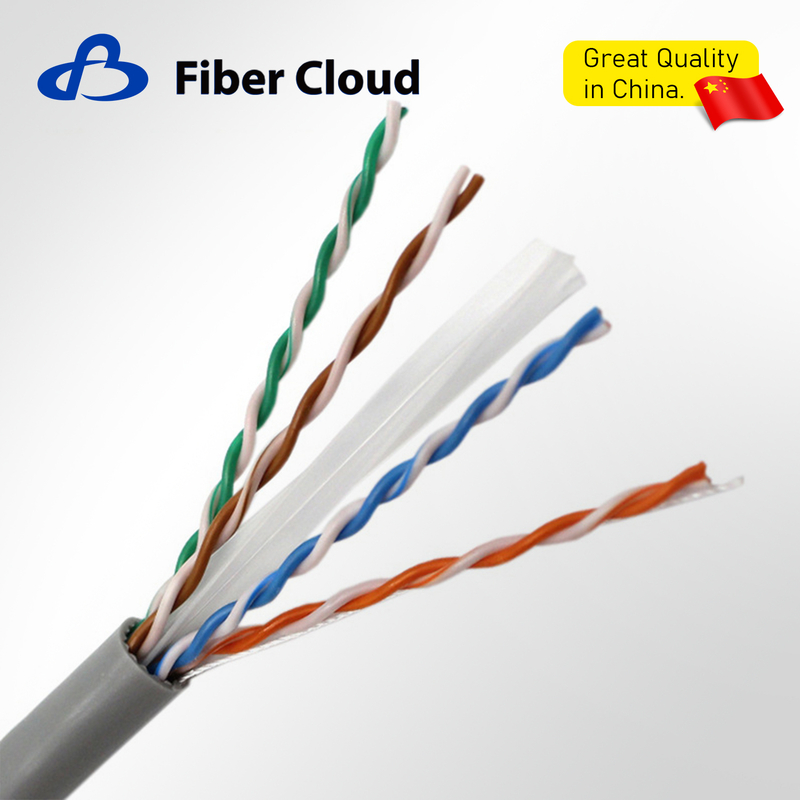 23AWG 4 pares tran&ccedil;ados CMR U/UTP 750MHz cabo de volume interno de cobre s&oacute;lido Cat6a Ethernet