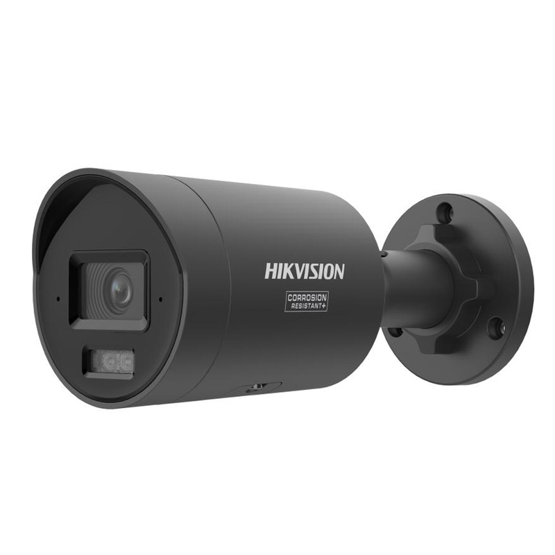 C&aacute;mara de red tipo bala varifocal motorizada con luz h&iacute;brida inteligente Acusense de 4 MP