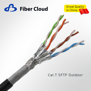 23AWG 4 أزواج ملتوية CMR S / FTP 1000 ميجا هرتز كابل إيثرنت داخلي من النحاس الصلب Cat7