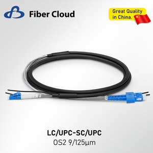 Cabo de remendo de fibra blindado exterior duplo personalizado OS2 7,0 mm LSZH Ftta LC/UPC-SC/UPC para esta&ccedil;&atilde;o base