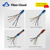 24AWG 4 pares trenzados CM U/UTP 550MHz cable trenzado de cobre Cat6 Ethernet a granel