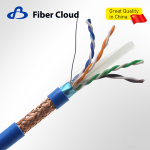 23AWG 4 أزواج ملتوية CMR SF / UTP 550 ميجا هرتز كابل إيثرنت داخلي من النحاس الصلب Cat6