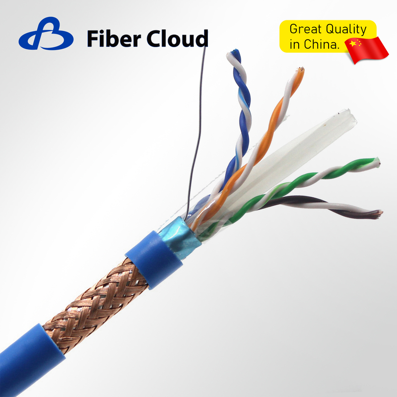 23AWG 4 pares trenzados CMR SF/UTP 550MHz Cable interior Ethernet Cat6 de cobre s&oacute;lido a granel