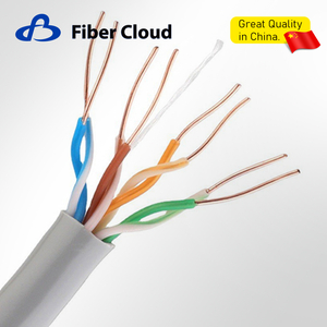 24AWG, 4 витые пары, CMR U/UTP, 350 МГц, сплошной медный Ethernet-кабель Cat5e, оптоволоконный