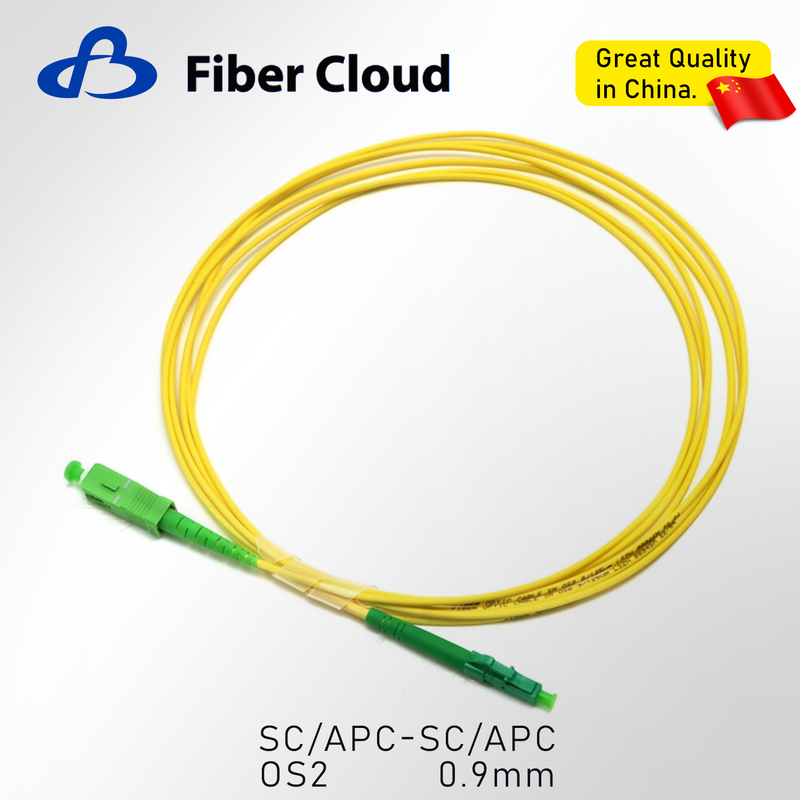 Câble de raccordement à fibre optique à tampon serré de 0,9 mm SC/APC ...