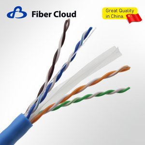23AWG 4 pares trenzados CMR U/UTP 550MHz Cable interior Ethernet Cat6 de cobre s&oacute;lido a granel