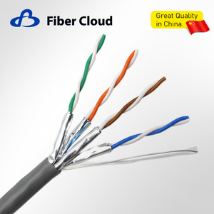 23AWG 4 أزواج ملتوية CMR FTP 750 ميجا هرتز كابل إيثرنت داخلي من النحاس الصلب Cat6a